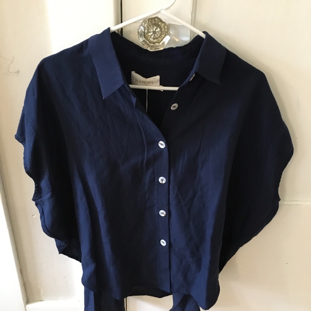 Sancia The Lila Boyfriend Tencel/Linen Shirt